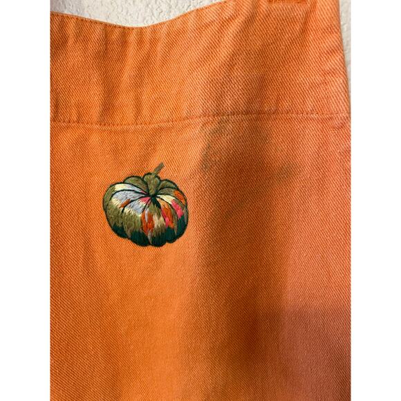 Williams Sonoma Children’s Fall Pumpkin Embroidered Orange Apron - Picture 2 of 10